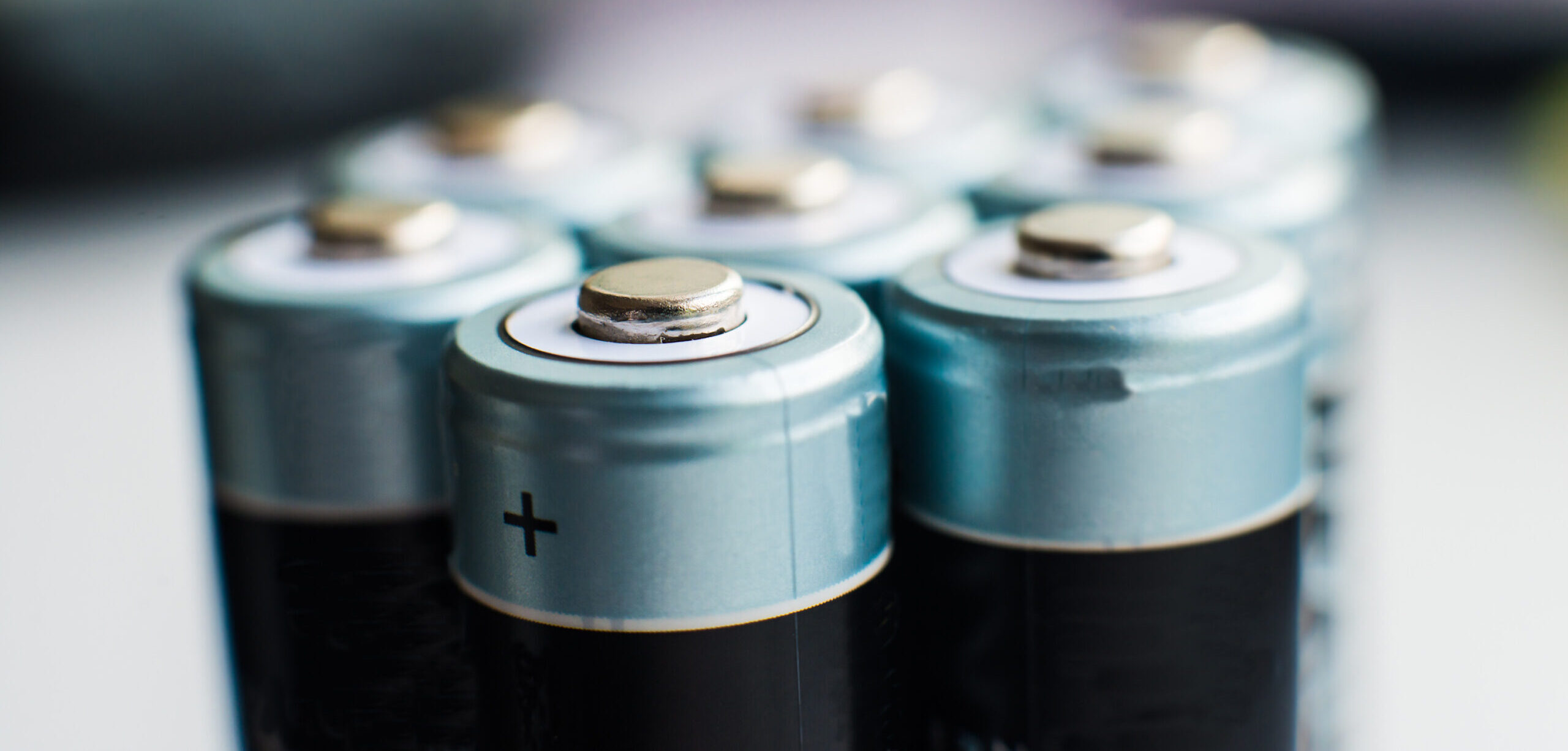 Close-up of batteries